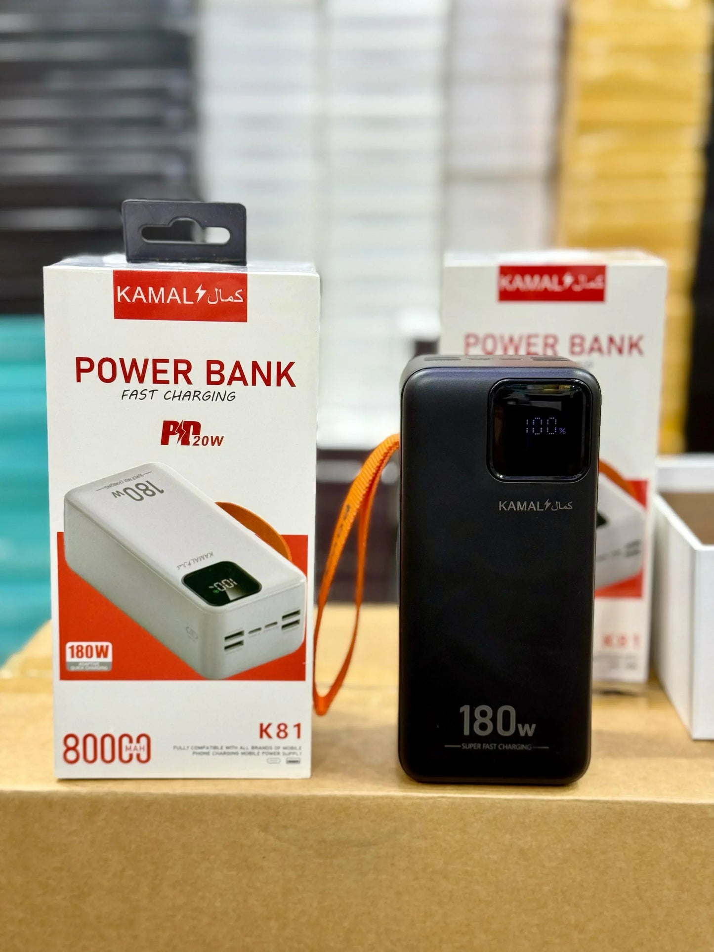 Kamal K81 80,000mAh Lithium Power Bank – 180W Super Fast Charging
