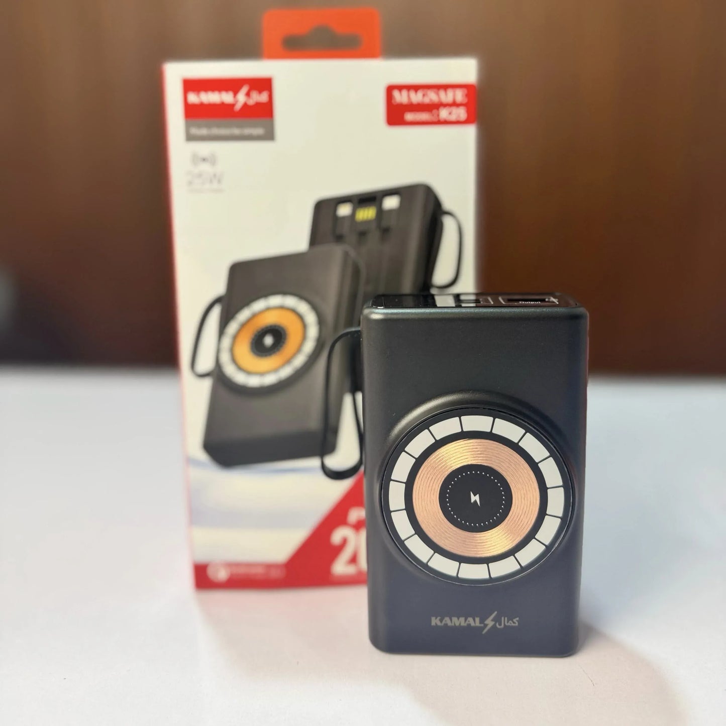 Kamal K25 20000mAh Power Bank | 65W QC3.0 Wired + 25W MagSafe Wireless Charging