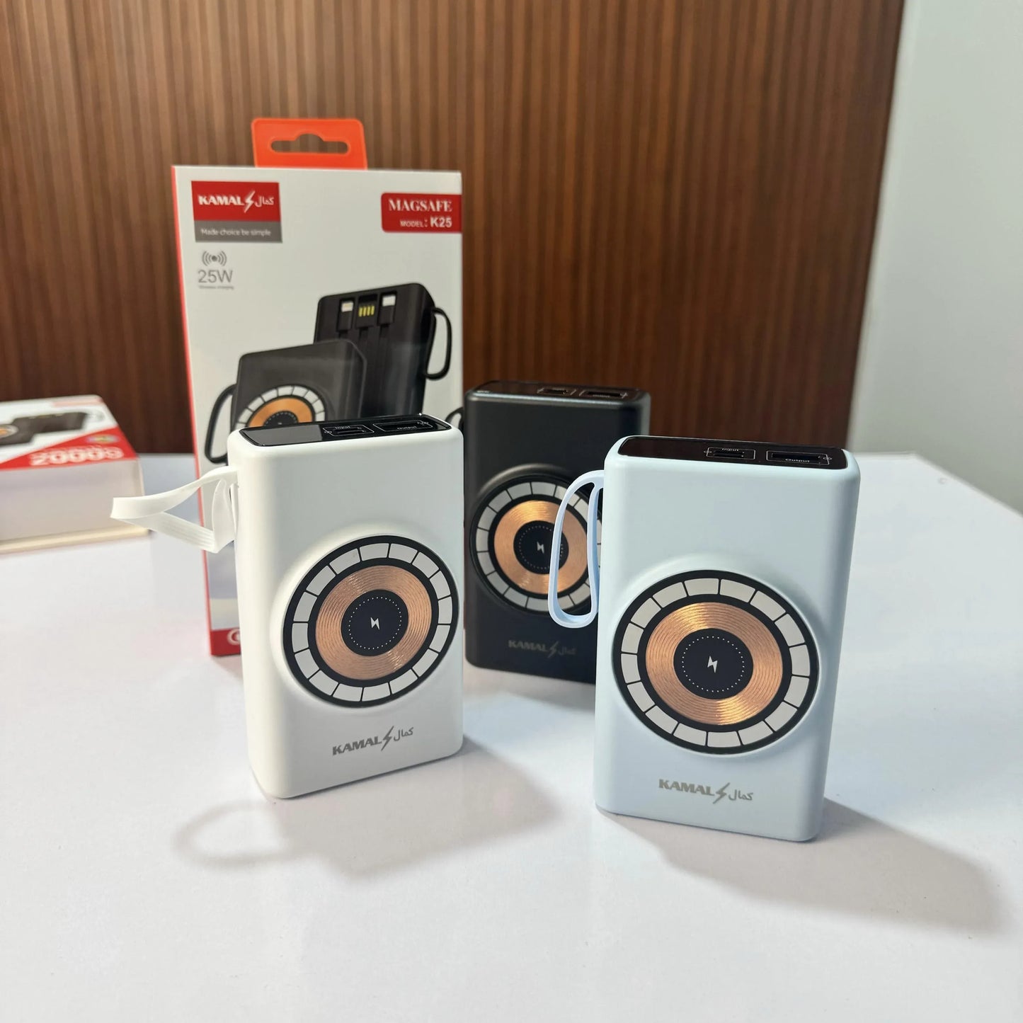 Kamal K25 20000mAh Power Bank | 65W QC3.0 Wired + 25W MagSafe Wireless Charging