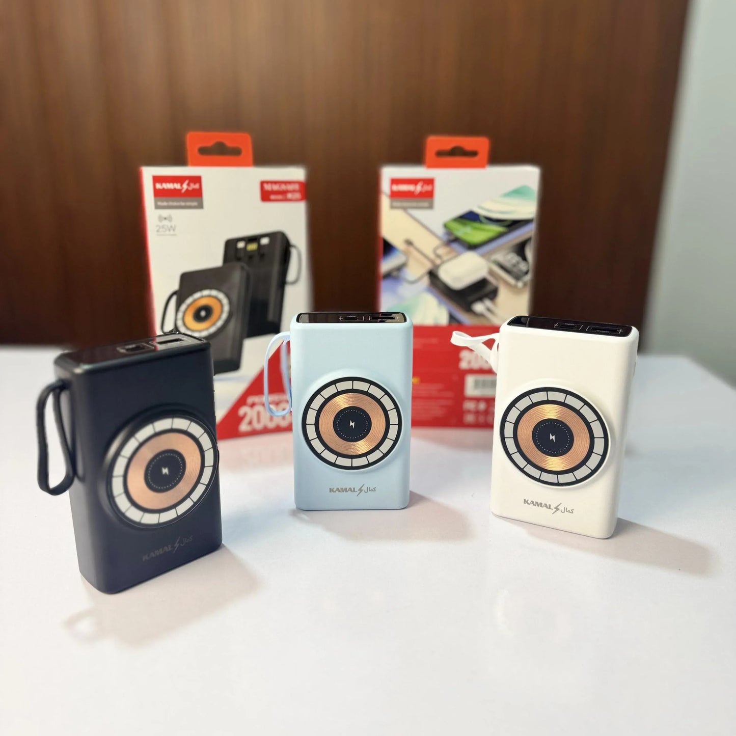 Kamal K25 20000mAh Power Bank | 65W QC3.0 Wired + 25W MagSafe Wireless Charging