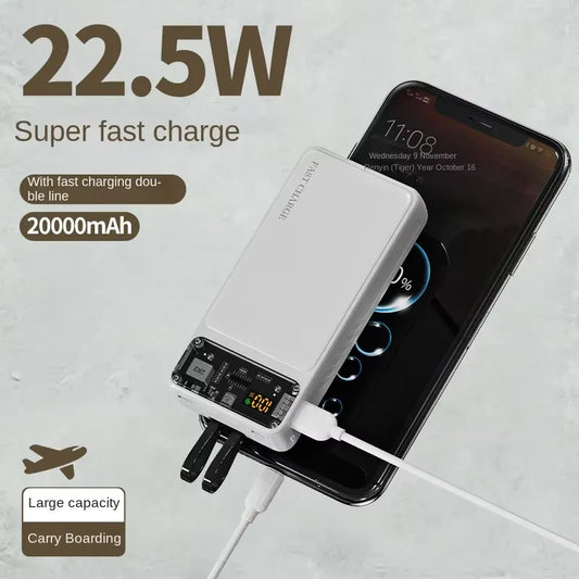 Spharetech 66W-Design Transparent Power Bank (20,000mAh) - True 22.5W Super Fast Charge