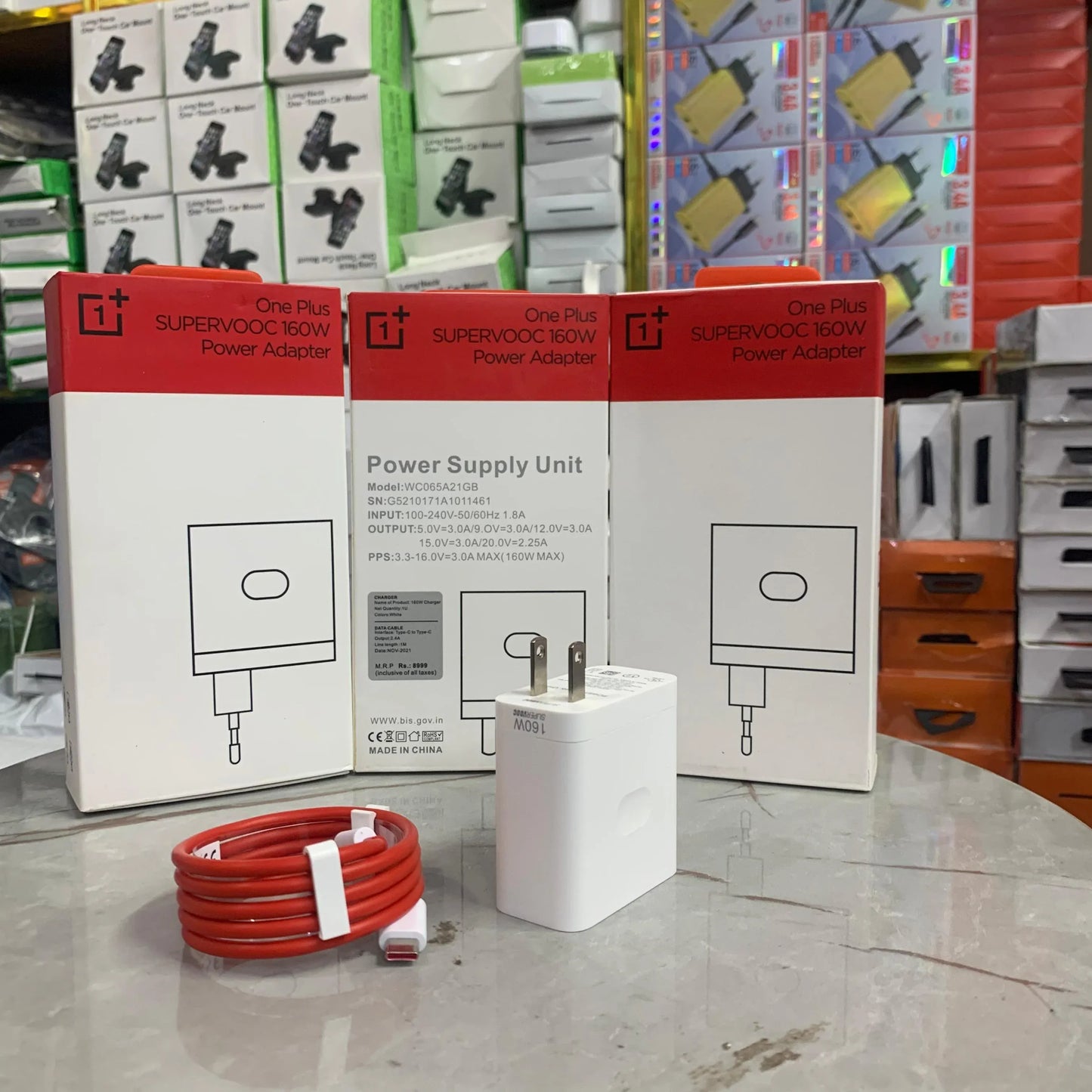 OnePlus SUPERVOOC 160W Power Adapter + USB-C Cable (Fast Charger)