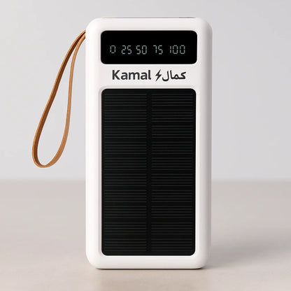 Kamal S303 Solar 50000mAh Power Bank – High-Capacity Portable Charger with Built-in Cables