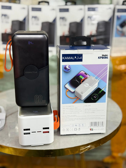 80,000mAh 68W PD Power Bank – KAMAL Plus KPB084 (Built-in Type-C & Lightning)