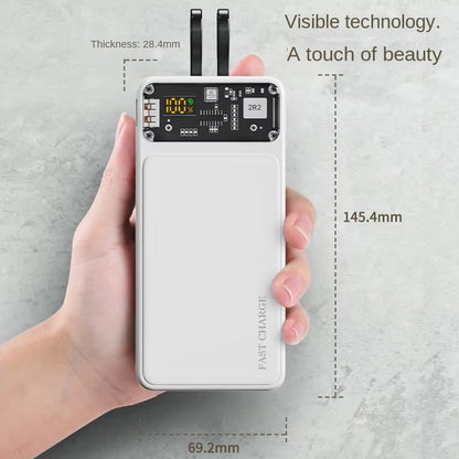 Spharetech 66W-Design Transparent Power Bank (20,000mAh) - True 22.5W Super Fast Charge