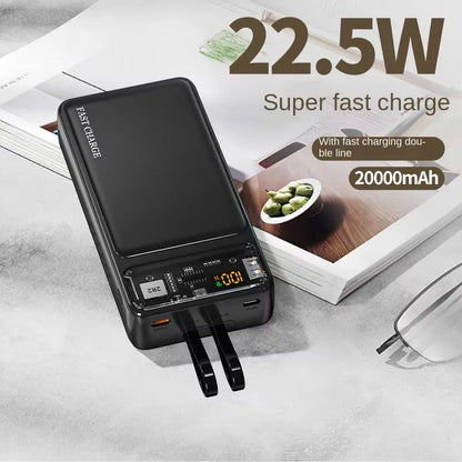 Spharetech 66W-Design Transparent Power Bank (20,000mAh) - True 22.5W Super Fast Charge