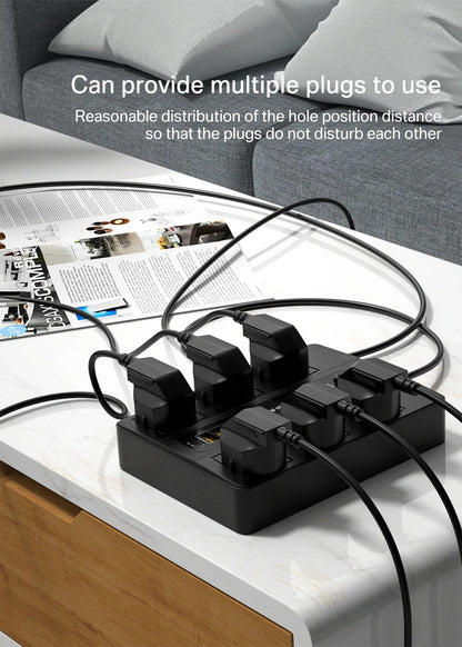 Ultra High-Speed Power Socket with USB Ports & Surge Protection - 3000W