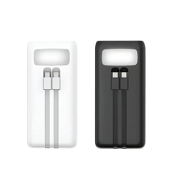 S-0011 50 000 mAh Fast-Charge Power Bank – 22.5 W PD/QC with Built-In Dual Cables