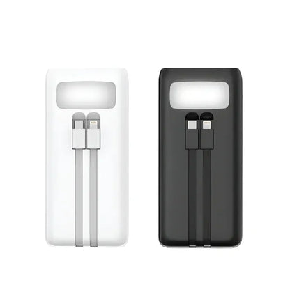 S-0011 50 000 mAh Fast-Charge Power Bank – 22.5 W PD/QC with Built-In Dual Cables