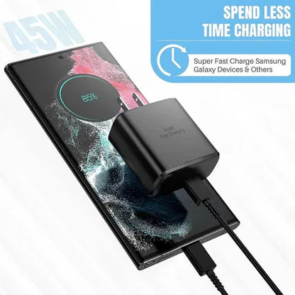 Original Samsung  45W Super Fast Charger + USB-C Cable (EP-TA845)