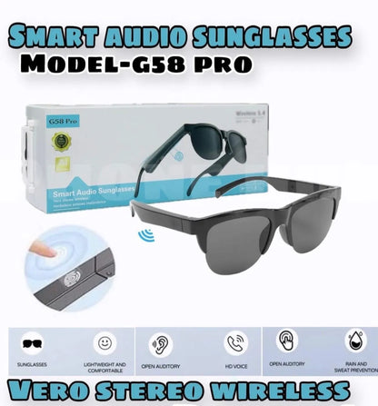 G58 Pro Smart Audio Sunglasses | Open-Ear Bluetooth 5.4 Music Glasses with Hi-Fi Stereo & Voice Control