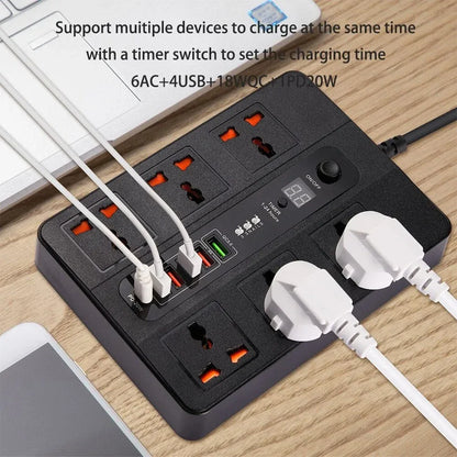 Ultra High-Speed Power Socket with USB Ports & Surge Protection - 3000W