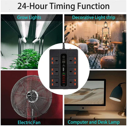 Ultra High-Speed Power Socket with USB Ports & Surge Protection - 3000W