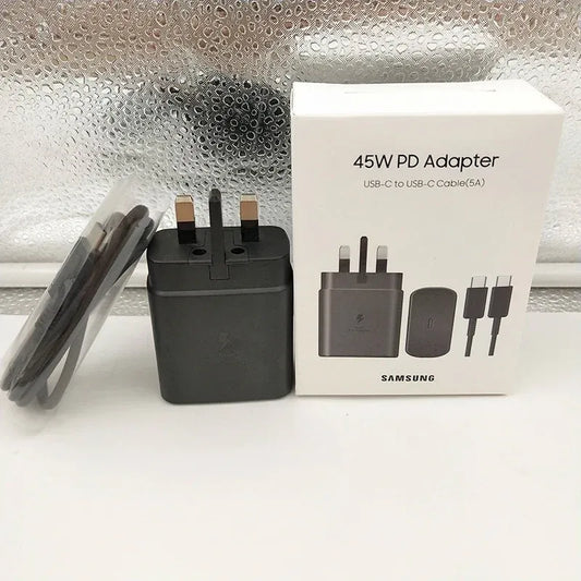 Original Samsung 45W Super Fast Charger + USB-C Cable (EP-TA845)