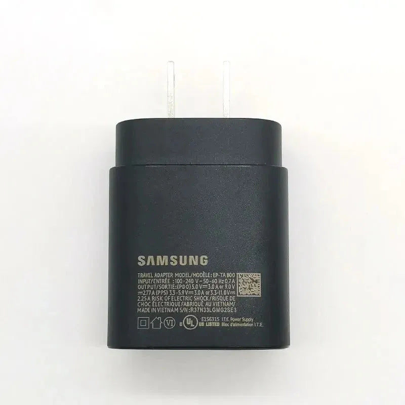 Original Samsung 25W Super Fast Charger + USB-C Cable | Super Fast Charging Adapter (EP-TA800)