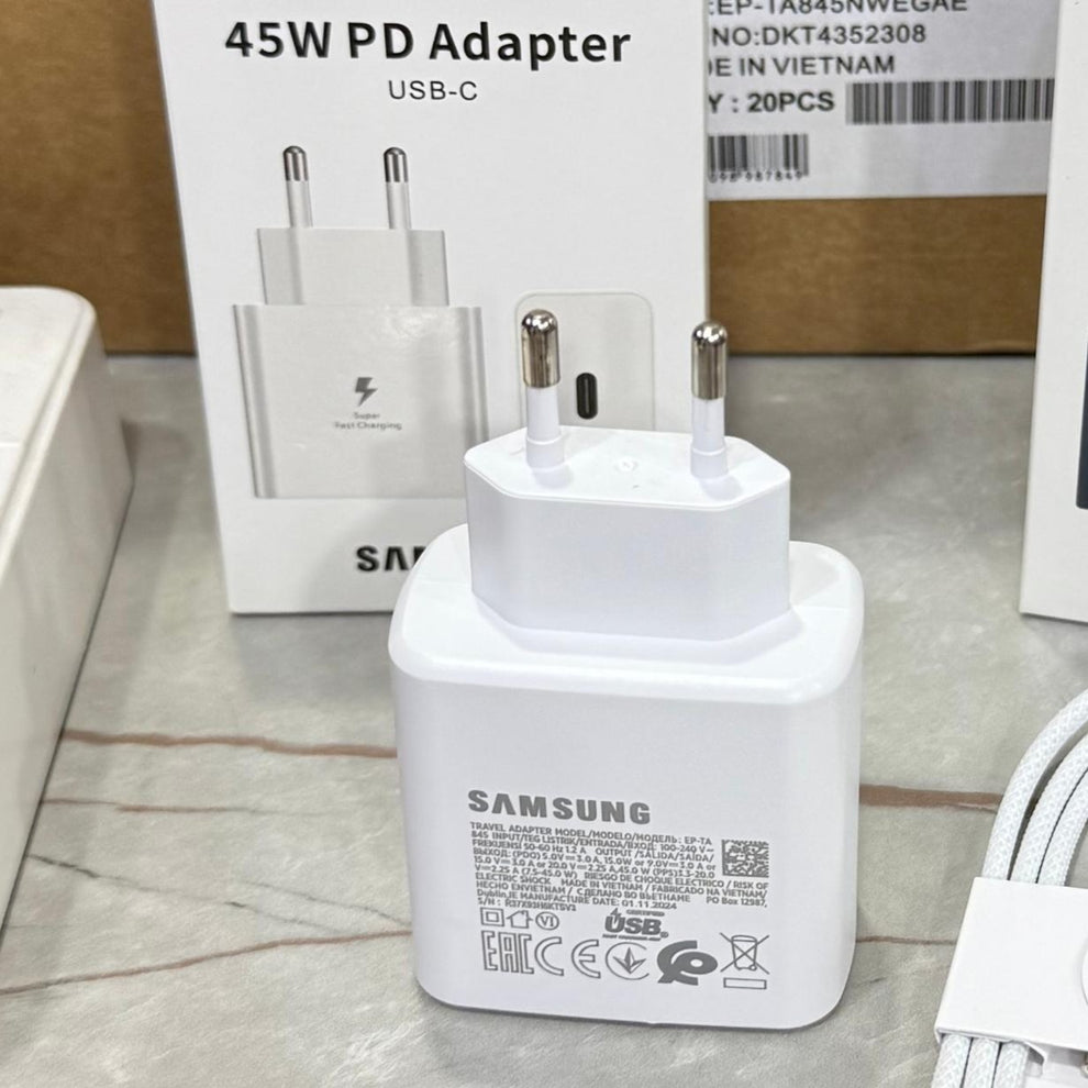 Samsung 45W USB-C PD Fast Charger Travel Adapter (EP-TA845) – Black